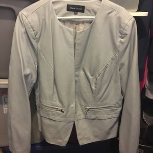 Brand new gray faux leather jacket